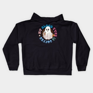 coffee ghost Kids Hoodie